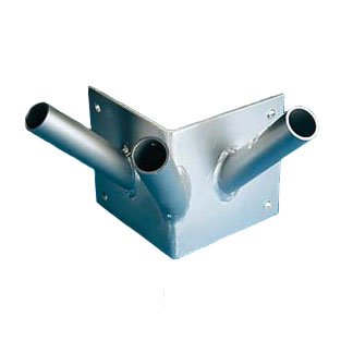 Eder Flag Franklin 10 Foot 1-1/2" Dia Triple Corner Set Clear Finish Flagpole Clear Anodized