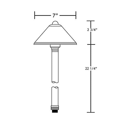 VOLT 15-Pack 12V Brass Conehead Path Lights Bronze