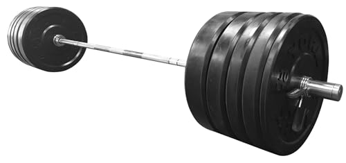 York Barbell Rubber Training Bumper Plate Set Black