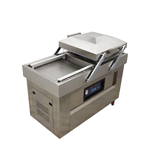 INTSUPERMAI Two Chamber Vacuum Sealer Stainless Steel Food Packaging Machine 21.8inch