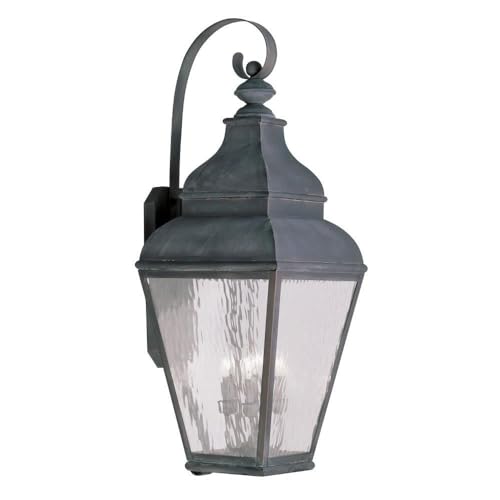 Livex 2607-61 Exeter 4-Light Outdoor Wall Lantern Vintage Pewter
