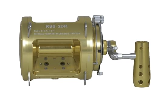 EAT MY TACKLE 80W 2-Speed Reel Tournament Edition Straight Rod Blue
