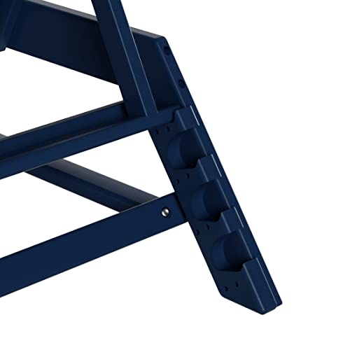 WestinTrends Malibu Poly Reclining Outdoor Patio Chaise Lounge Chair Set Navy Blue