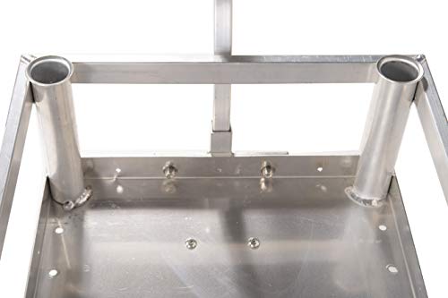 Alumacart Bimini Aluminum Beach Wagon with Four Rod Holders Silver