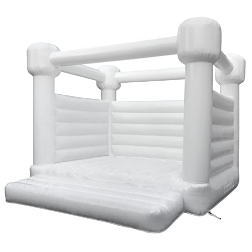 Infuntable Inflatable White Bounce House Jumper with Air Blower 13x12x10ft