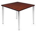 212 Main Kahlo Square Tapered Leg Table 42 in. Cherry & Chrome