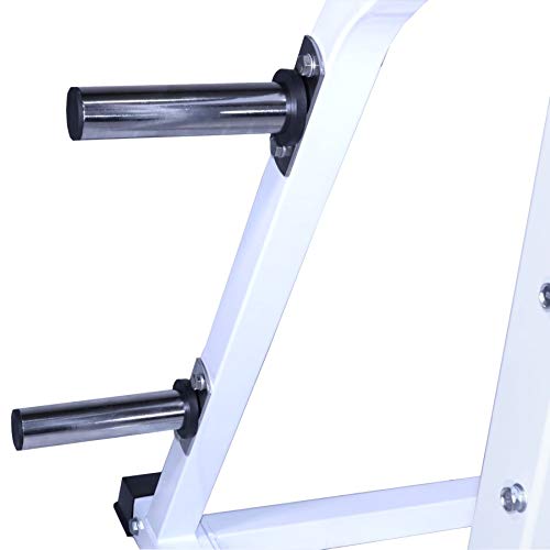 Deltech Fitness DF4900 Smith Machine with Linear Bearings, Weight Plate Storage, Pull-Up Bar, Squat Rack, Half Power Cage White and Black