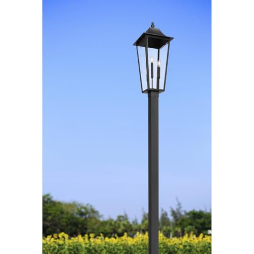 Z-Lite Gannon 3 Light 124" Tall Post Light Black