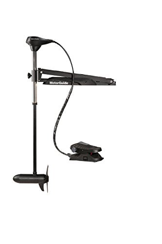 MotorGuide X3 Freshwater Bow Mount Trolling Motor - 45-Inch Shaft, 55-Pound Thrust, Cable Steer, Foot-Control Black