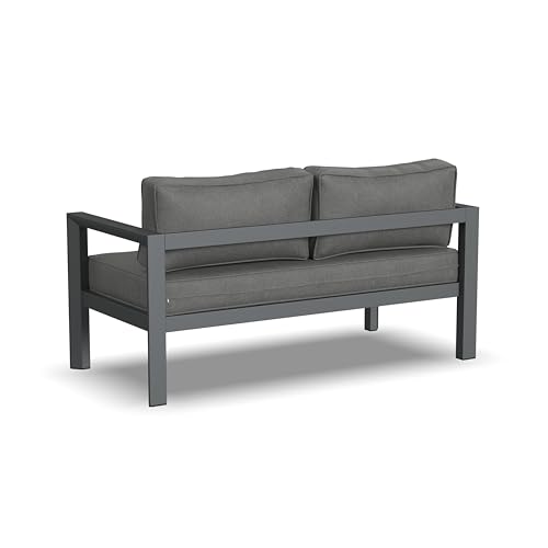 Homestyles Grayton Outdoor Aluminum Loveseat Grey