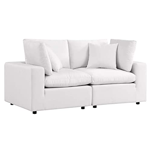 Modway Commix Overstuffed Outdoor Patio Loveseat White