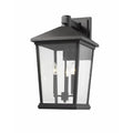 Z-Lite 3 Light Outdoor Wall Sconce Black