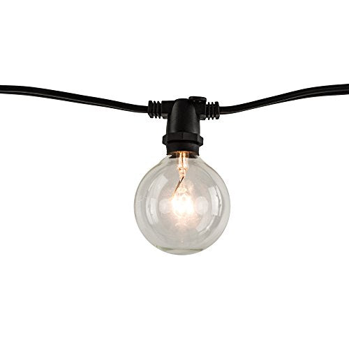 Bulbrite 14' String Light Kit with 10 Sockets and 11W G16 Clear Lamps - Black (Pack of 8)