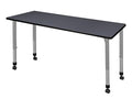 Romig Kee Height Adjustable Mobile Classroom Activity Table 72x24 Grey