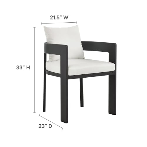 Modway Tahoe 9-Piece Outdoor Patio Dining Set Gray White