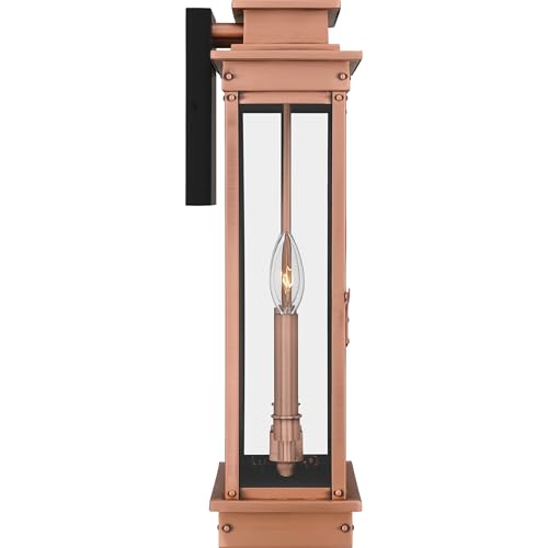 Quoizel Noelle Outdoor Wall Lantern 19 Inch 2-Light Aged Copper