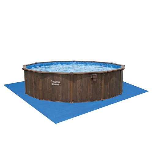 Bestway Hydrium 18' x 52" Steel Wall Above Ground Swimming Pool Set Brown