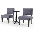 Furniture of America Jetson 3-Piece Wood Accent Table and Chair Set Grey