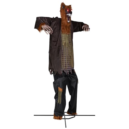 Northlight Huge Lighted Animated Talking Werewolf Halloween Decoration 12'' Brown