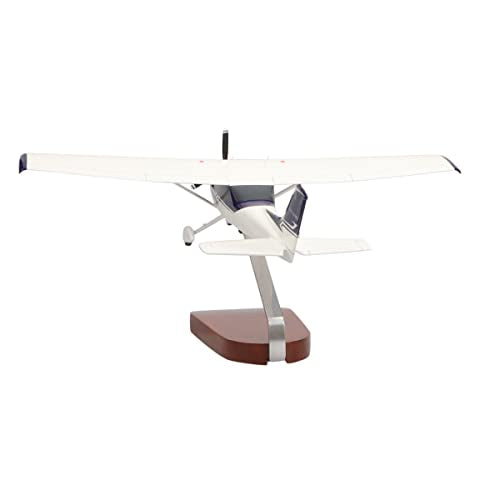 High Flying Models Cessna 182 Skylane Large Mahogany Sculpture Blue & White