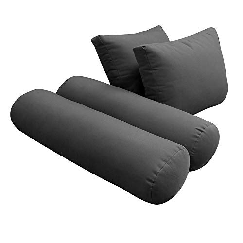 Prolinemax Twin Size 5PC Outdoor Daybed Mattress Cushion Set Dark Grey