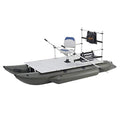 AQUOS Heavy-Duty 12.5ft Inflatable Pontoon Boat Green