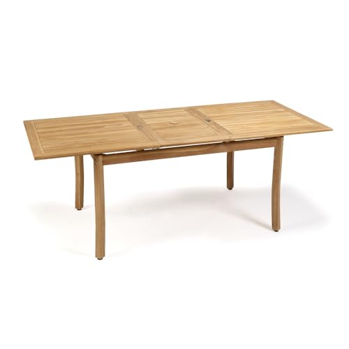 Pebble Lane Living Santorini 9pc Premium Teak Dining Set Wood
