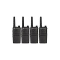 Motorola RMU2040 Two Way Radio Walkie Talkies 4 Pack Black (Renewed)