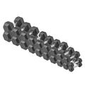 Lifeline HEX Rubber Dumbbell Set Black/Chrome