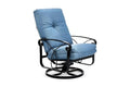 Winston Palazzo Cushion Ultra High Back Swivel Rocker Lounge Chair Black Night/Spectrum Denim