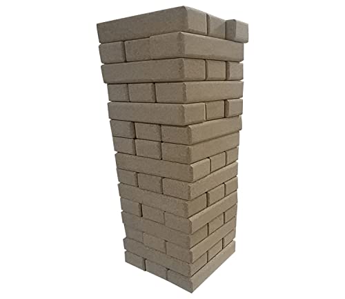 Generic 45-Piece Lightweight Cork Tumbling Tower Set Clear