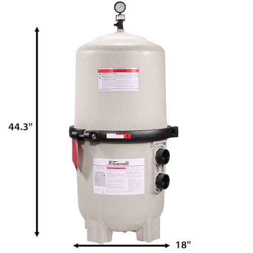 XtremepowerUS DE Pool Filter 60 Sq Ft 120 GPM for In-Ground Pool & Spa