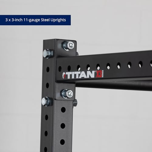 Titan Fitness X-3 Series Short Bolt-Down Power Rack 36-in Depth Black