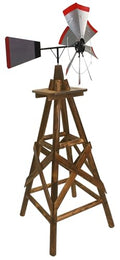 Leigh Country 6.5 Ft. Rustic Char-Log Windmill