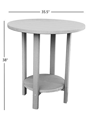Phat Tommy Outdoor High Top Table and Chairs Set Grey