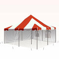 TentandTable 20x20 Premium Outdoor Wedding Canopy Tent with Sidewalls Red