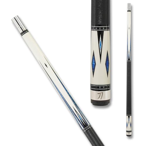 KATANA KAT03 Pool Cue Cream/Black Sapphire Blue Diamonds 20oz
