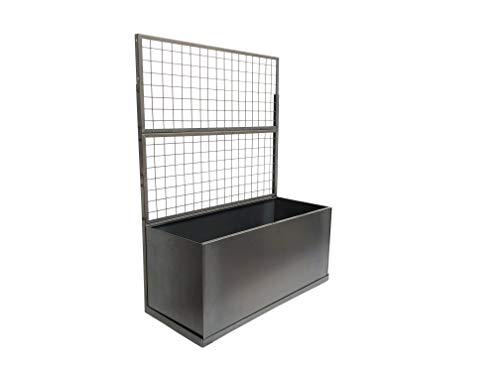 Nice Planter Trellis Corten Trough Planter No Casters Frost Gray