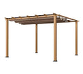 STC Valve 10' H x 11' W x 11' D Pergola Cocoa, Sand, White