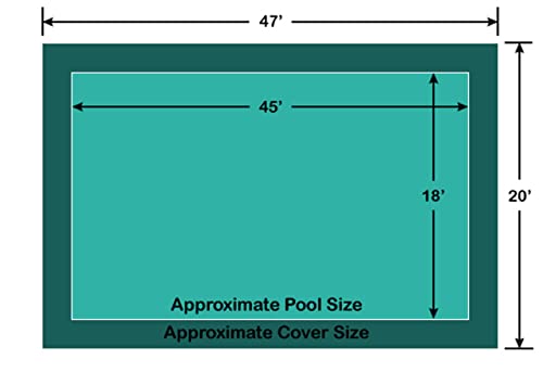 Loop - Loc 18' x 45' Rectangle Loop-Loc II Super Dense Mesh In-Ground Pool Safety Cover Green