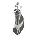 WILSON Women's Ultra Plus Complete Set - Ladies Right Hand, Cart Bag Gray/Pink