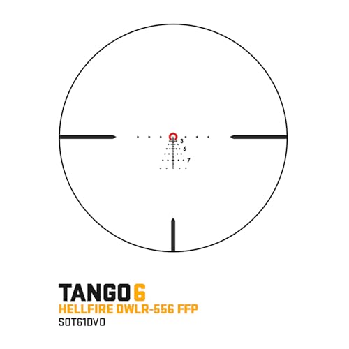 Sig Sauer TANGO6T 1-6X24mm DVO Scope Waterproof Fogproof Hellfire Reticle Red