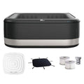 M Spa Premium Series Portland Square Inflatable Outdoor Spa Black