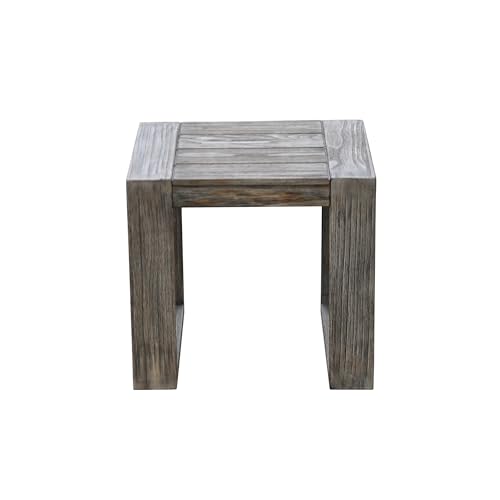 Courtyard Casual North Shore 3 Piece Bistro Set - 1 Side Table & 2 Club Chairs, Driftwood Gray