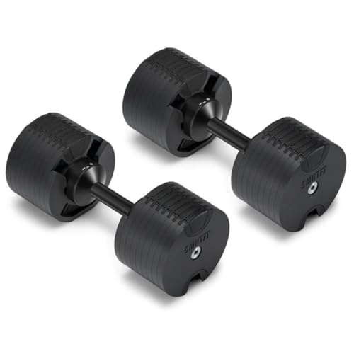 Gronk Fitness SMRTFT NUOBELL Adjustable Dumbbells 5-80 lbs Matte Black