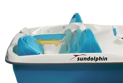 Sun Dolphin Sun Slider 5 Seat Pedal Boat with Canopy Ocean