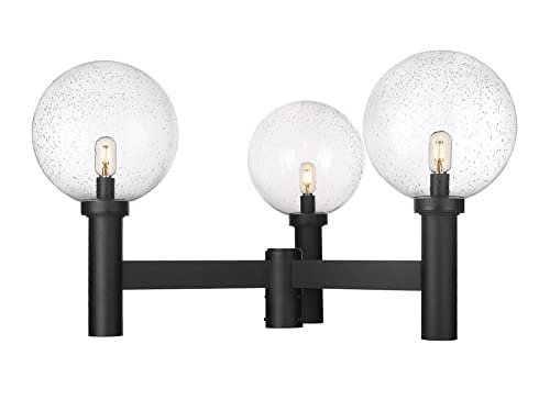 Z-Lite Laurent Outdoor Post 3-Light 180 Watts Black