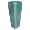 Emissary Teal Stoneware Triangle Planter 20in. L x 36in. H