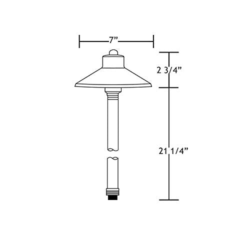 VOLT 12V LED Outdoor Path Light 6-Pack Kit with Low Voltage Transformer Bronze