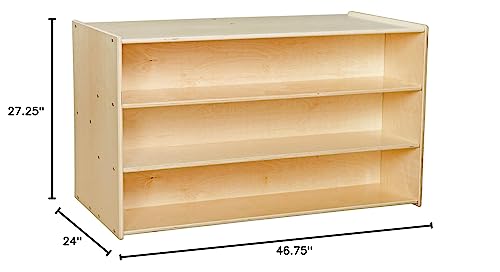 Contender 2-in-1 Mobile Bookcase Unit with 12 Slots Natural